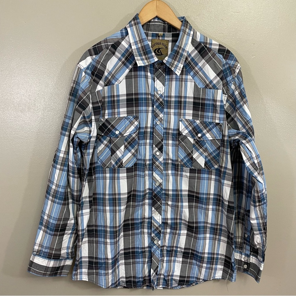 Coevals Club Men’s size large Western Long Sleeve Pearl Snap Shirt